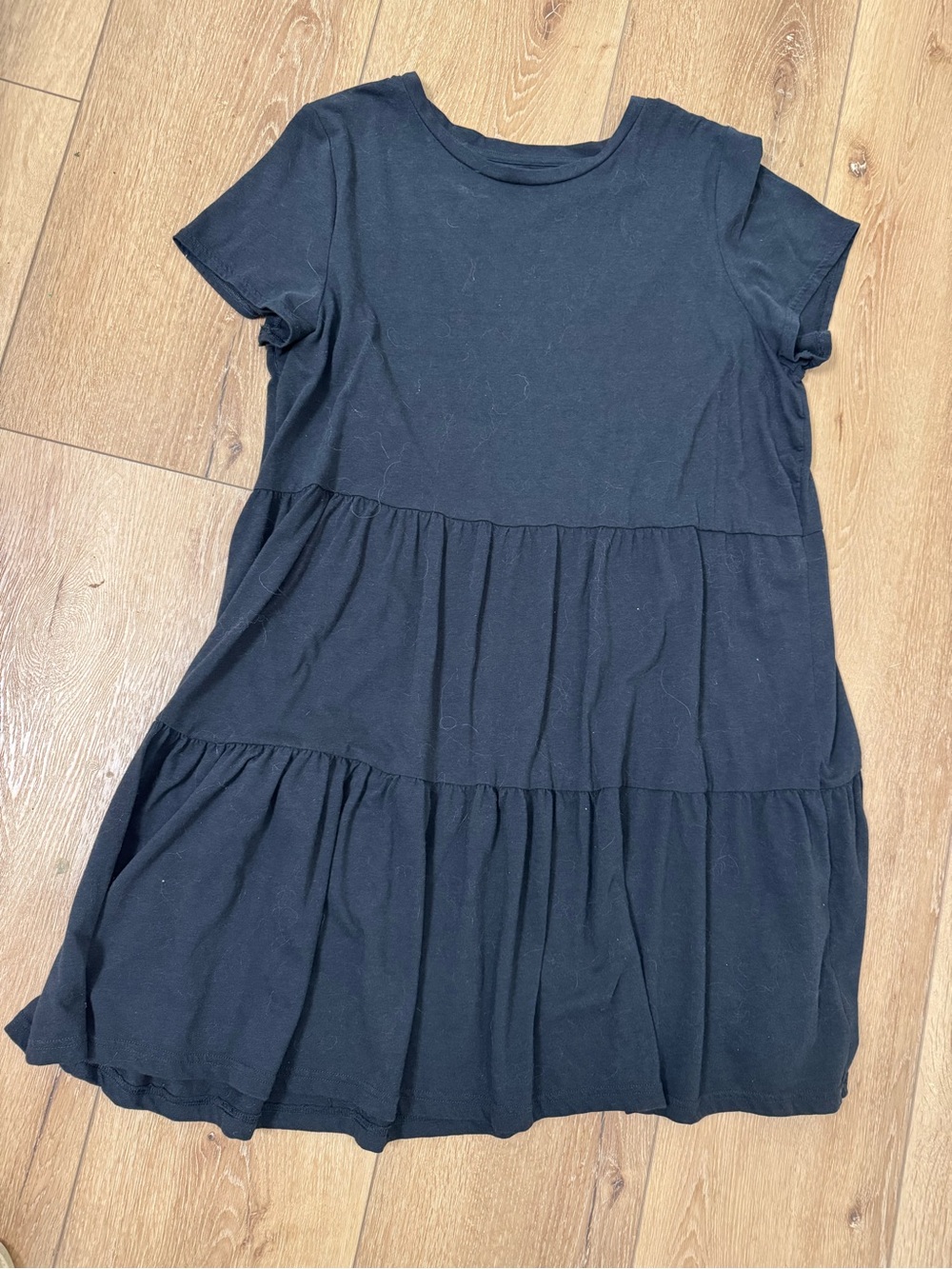 GAP Black Tiered Short-Sleeve Girls Dress